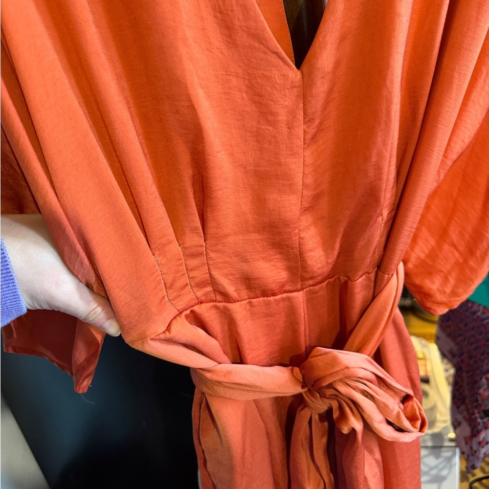 Elegant Rust Jumpsuit | Anthropologie